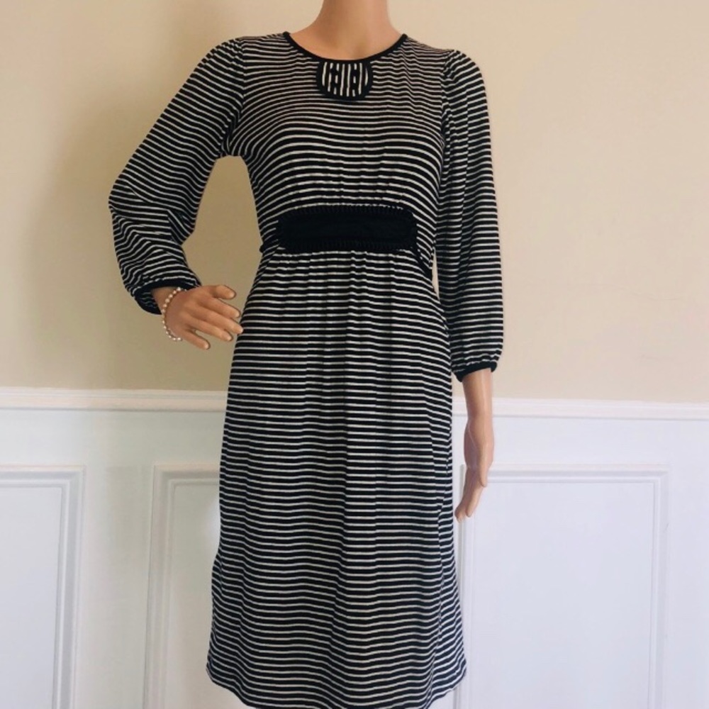 Fornarina black striped dress